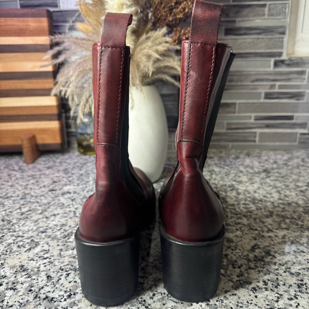 Emanuele Crasto | Women's Italian Leather Heeled Chelsea Boots Size EU 39 US 8.5 - Picture 9 of 15